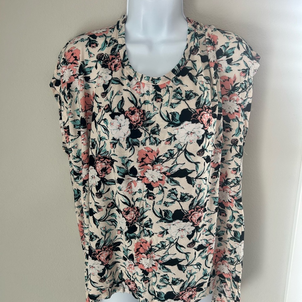 Floral Print Sleeveless Top